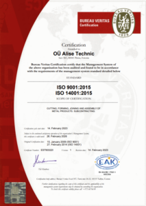 ISO 9001:2015 / ISO 14001:2015 Quality and Environmental Management System