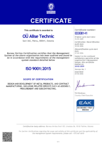 ISO 9001:2015 Quality and Environmental Management System